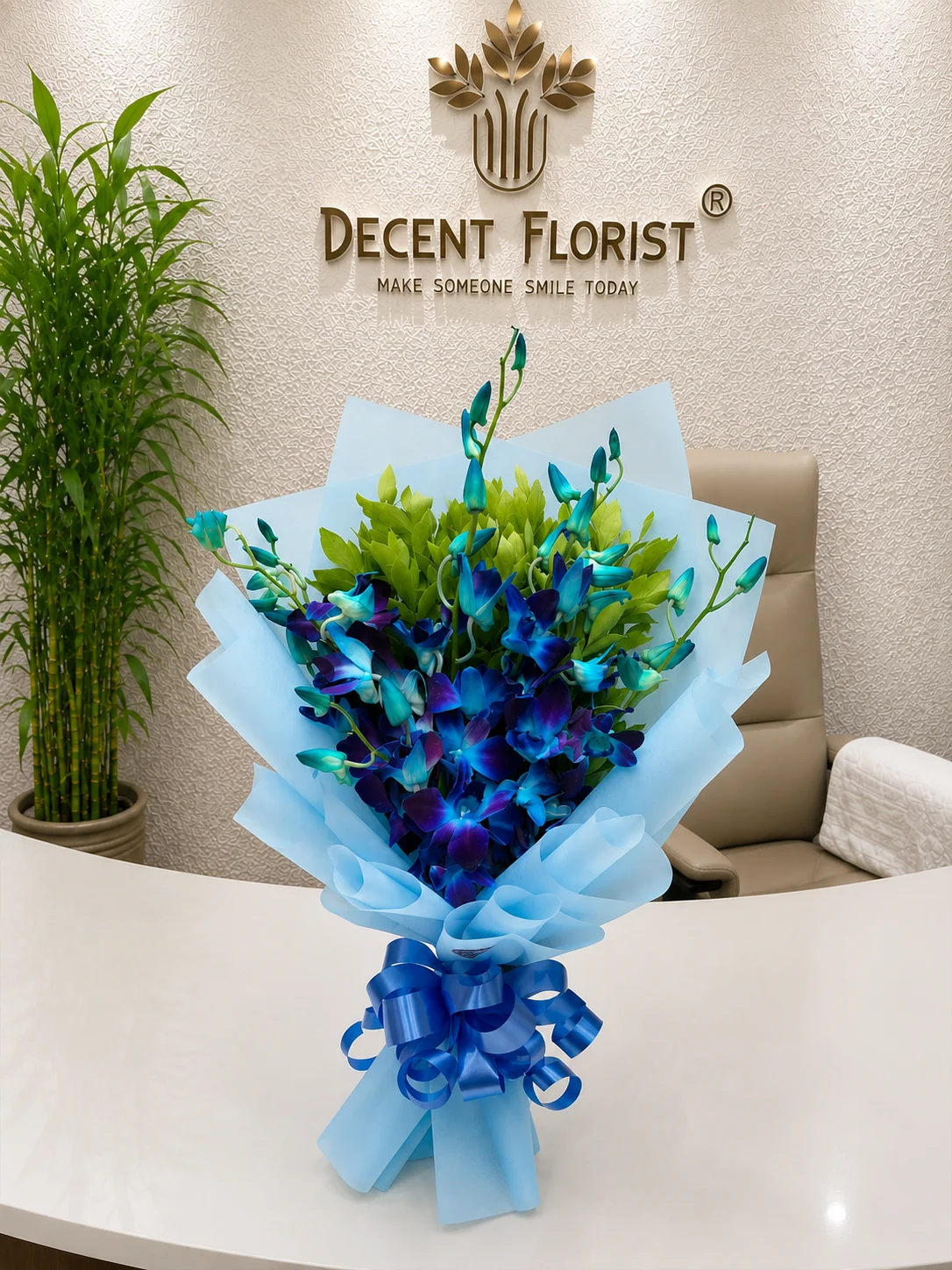 Fresh Blue Orchid Flowers