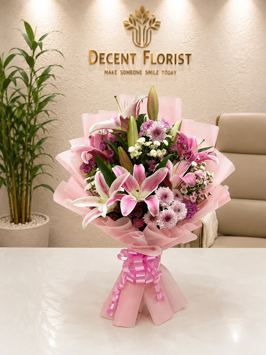 Sevanti Pink Lilies Bouquet
