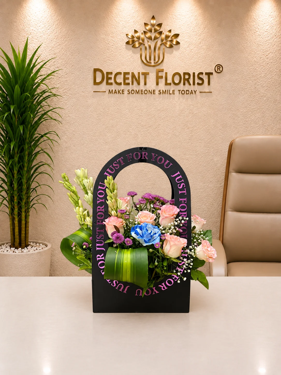 Double Shade Rose & Purple Floral Bag