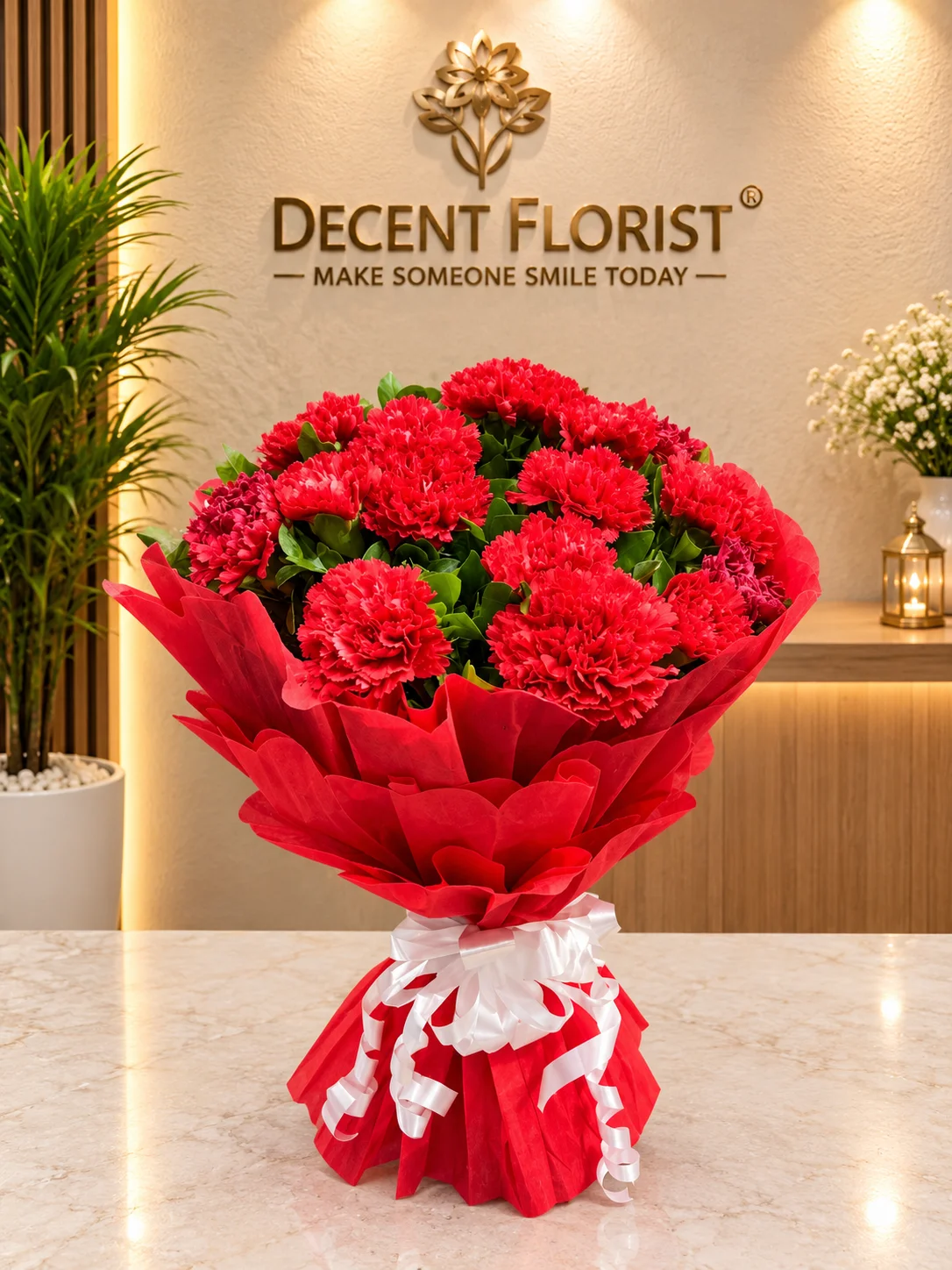 Red Carnations Bouquet